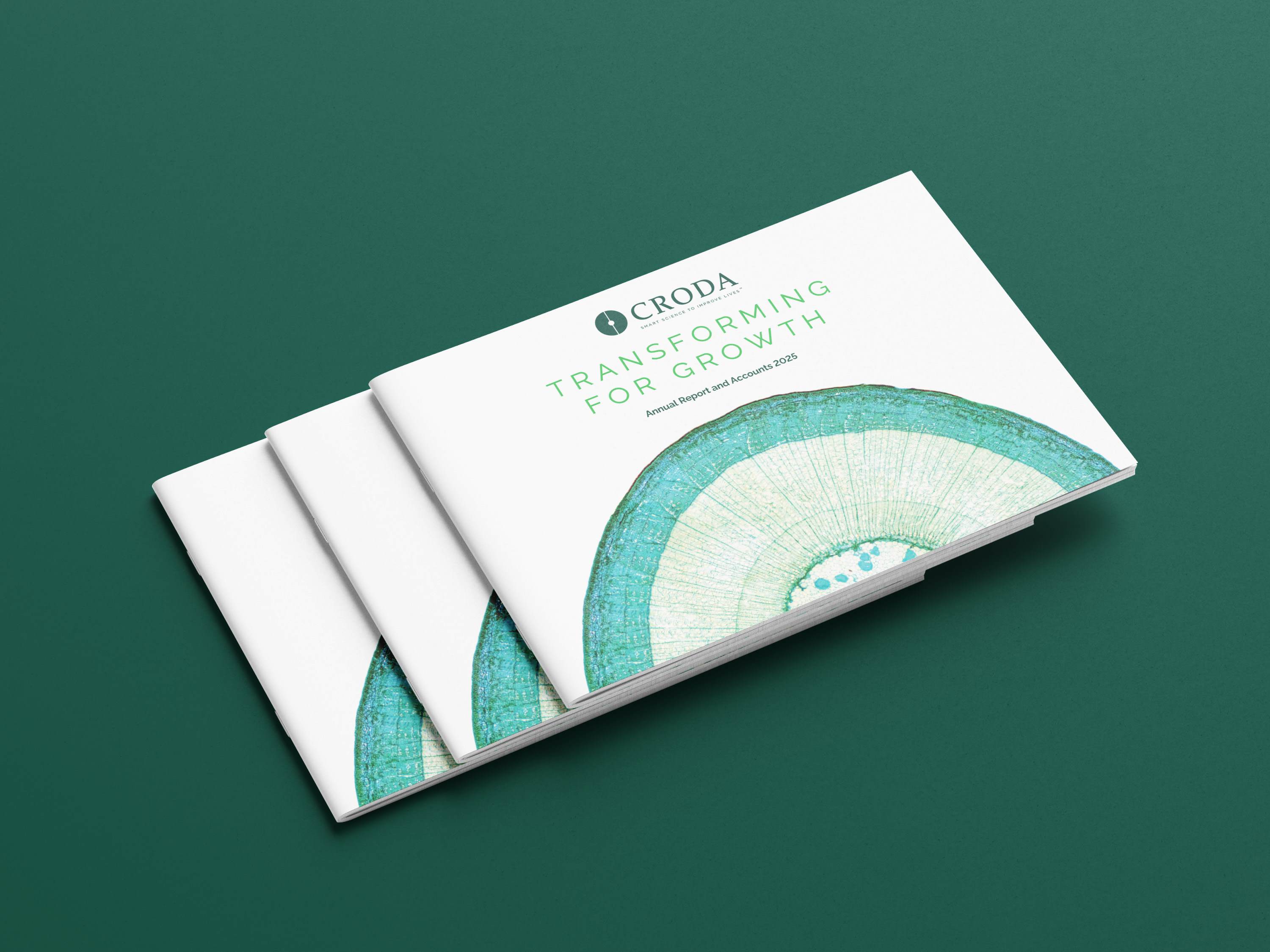 mock up of Croda's 2025 Annual Report 