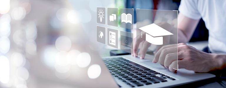 Online education training and webinar for personal development and professional qualifications