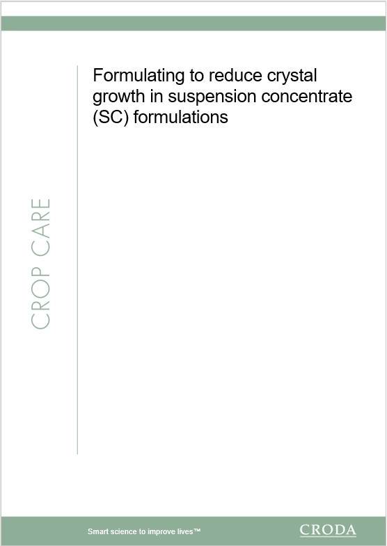 Formulating to reduce crystal growth in SC formulations