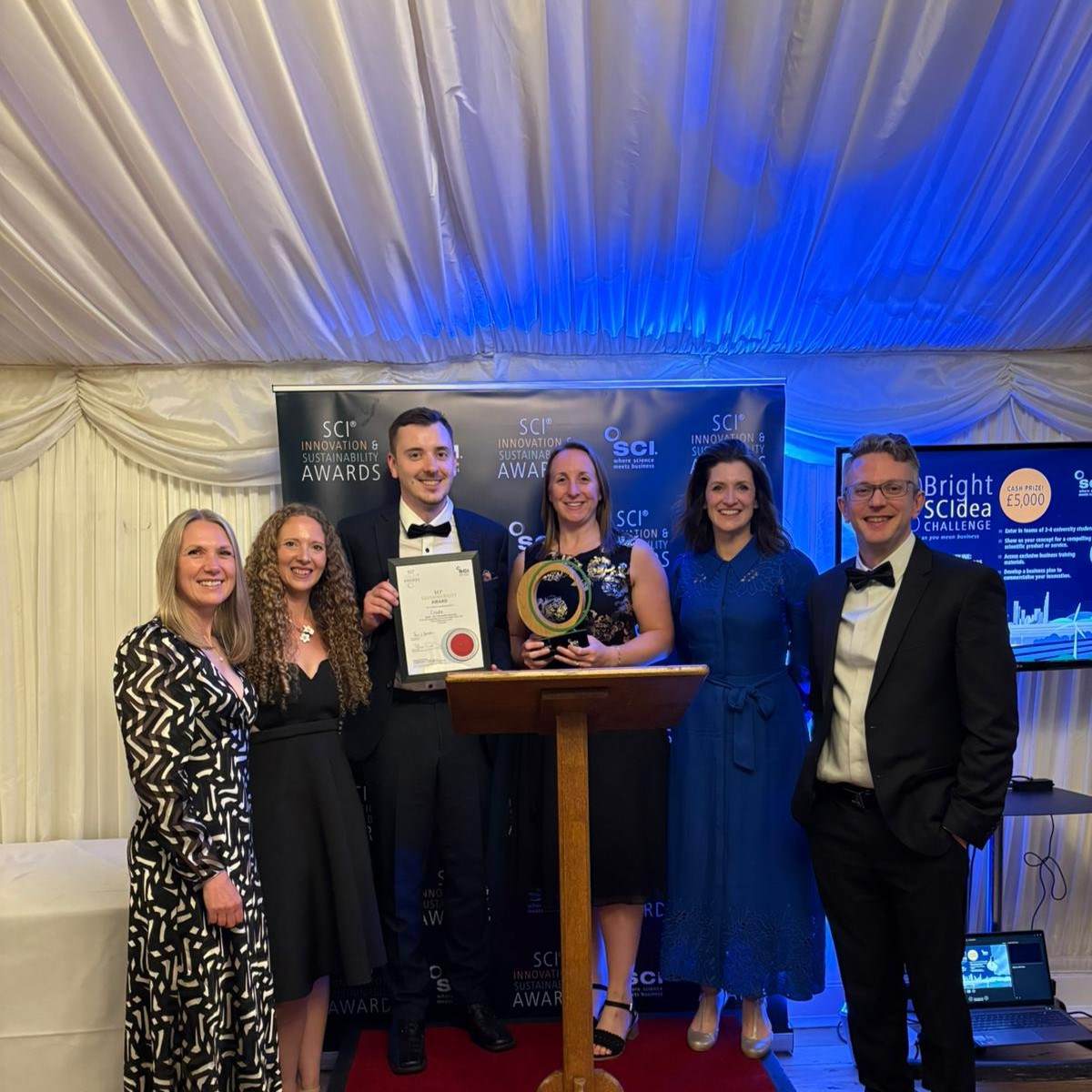 Croda Agriculture team receiving the SCI Sustainability Award
